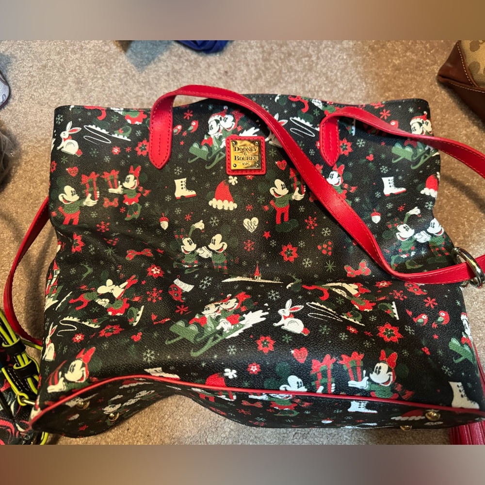 Dooney & Bourke Black & Red Holiday Mickey Tote